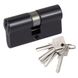 Дверной цилиндр английский RDA 60мм (30х30) ключ-ключ черный 5 ключей