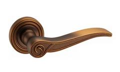 Ручки дверні на круглій розетці Linde KAMILLA A - 2012 MACC матова бронза