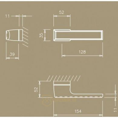 Дверная ручка Tupai Melody Vario 3089 Хром светлый