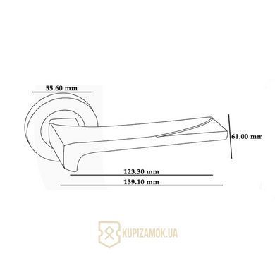 Ручки дверные ORO&ORO Vertigo 030-16E SCH Матовый хром