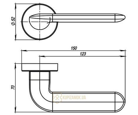 Ручки дверные Armadillo EXCALIBUR URB4 BPVD - 77 никель
