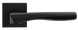 Ручки дверные на квадратной розетке Linde WAVE A - 2018 BLACK черный