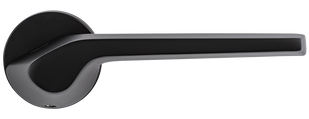 Ручки дверні на круглій розетці Linde BRU A - 2020 BLACK чорний
