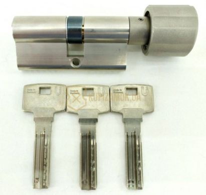 Дверний циліндр ABUS BRAVUS 1000 Compact, ключ-тумблер, 60 (30х30Т), 3 ключі, нікель