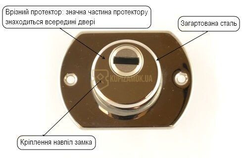 Протектор MUL-T-LOCK WA503-02 DIN від 23мм хром полірований BRIGHT_CR внутренний