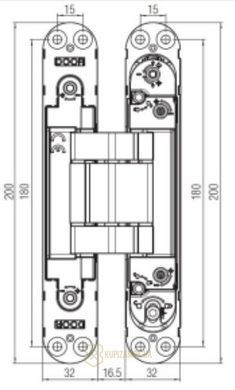 Скрытая петля Koblenz KUBI7 Art.7120 120 / 140 кг матовый хром