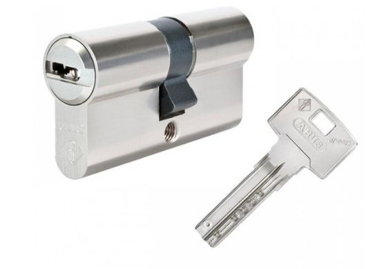 Дверной цилиндр ABUS BRAVUS 1000 Compact, ключ-ключ, 60 (30х30), 3 ключа, никель
