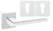 Ручки дверные Rich-Art Ризе R64 328 WP/CP белый/хром с PZ накладками