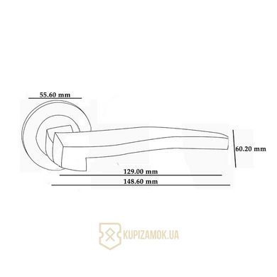 Ручки дверные ORO&ORO Ergonomic 035-16E SCH Матовый хром