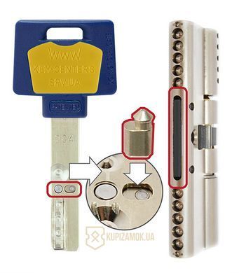 Дверной цилиндр Mul-t-lock Interactive+ MOD 106mm (75x31T) Никель-сатин (ключ-тумблер) TO_NST
