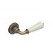 Ручки дверные с накладками под цилиндр MARIANI ERICE CY SBR  - porc. Ivory (white) бронза матовая с кремовой керамикой