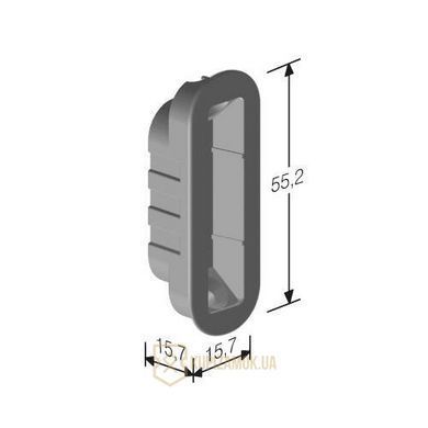 Ответная планка Hafele 55,2х15,7 мм коричневый