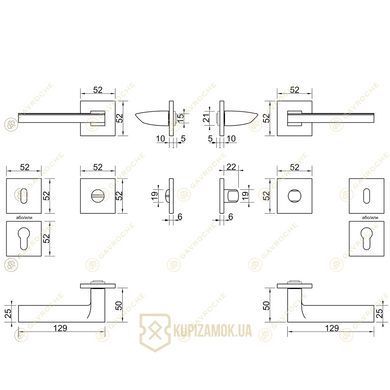 Ручки дверные GAVROCHE WOLFRAMIUM Z25 MSCB Итальянский Сатин