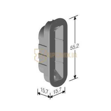 Зворотня планка Hafele 55,2х15,7 мм коричневий