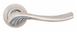 Ручки дверные на круглой розетке Linde LAURA A - 2013 SN / CP матовый никель / полированный хром