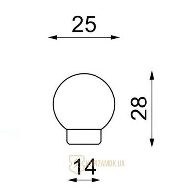 Дверной стопор Olivari Stilo B121 Хром Матовый