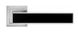 Ручки дверные на квадратной розетке Linde DIPLOMAT A - 2015 MC + black матовый хром с черной вставкой