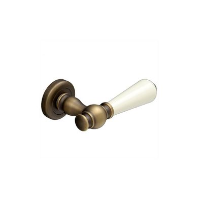 Ручки дверні MARIANI CALIPSO S/B SBR - porc.ivory бронза матова з кремовою керамікою