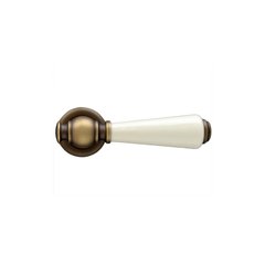 Ручки дверные с накладками под цилиндр MARIANI CALIPSO CY SBR - porc.ivory бронза матовая с кремовой керамикой