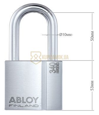 Замок навісний ABLOY PL340 *PROTEC2 TA77ZZ 2KEY PR2 T NR shackle 50мм 10мм BOX