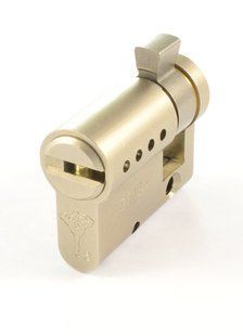 Дверний циліндр Mul-t-lock Interactive+ HALF_K 40.5mm (31x9.5) Нікель-сатин (односторонній-ключ)