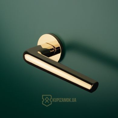 Дверная ручка APRILE Funkia R 7S AT полированая латунь