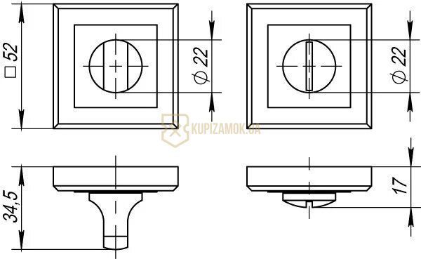 Фіксатор WC Punto BK6 QL ABG - 6 зелена бронза
