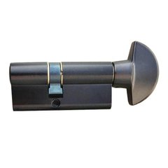 Дверной цилиндр AGB Мод 600 / 60мм, ключ - тумблер, 30 / 30, черный матовий