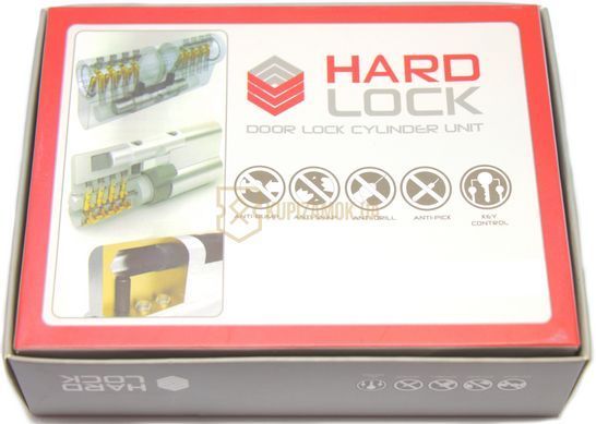 Дверний циліндр HardLock K-серія 80мм (35х45Т) Сатин (ключ-тумблер)