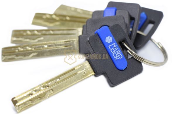 Дверний циліндр HardLock K-серія 80мм (35х45Т) Сатин (ключ-тумблер)