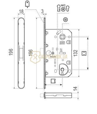Міжкімнатний механізм AGB Revolution XT Zink
