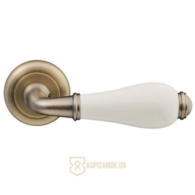 Ручки дверные GAVROCHE HYDRARGYRUM Z8 MAB/White Матовая бронза/Белый