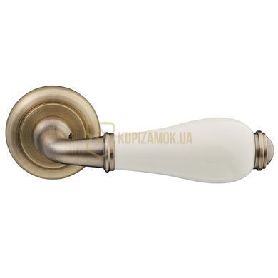 Ручки дверні GAVROCHE HYDRARGYRUM Z8 MAB/White Матова бронза/Білий