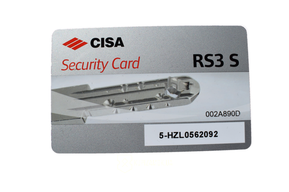 Дверной цилиндр CISA RS-3S 75мм (30х45) хром (ключ-тумблер)