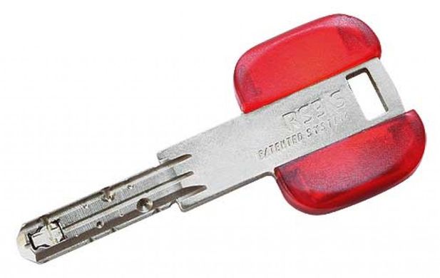 Дверной цилиндр CISA RS-3S 75мм (30х45) хром (ключ-тумблер)