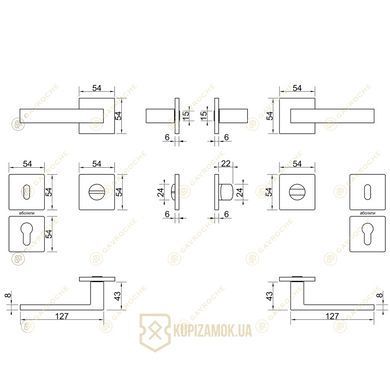 Ручки дверные GAVROCHE THORIUM Z25 Gold PVD Золото