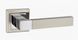 Ручки дверные на квадратной розетке Linde TREND A - 2004 SN / CP матовый никель / хром полированный