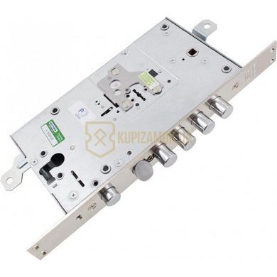 Замок врізний Mottura 54.J797 (54J797BDRN5DC4C CR) з засувкою і допоміжним замком під євроциліндр правий кл 6см