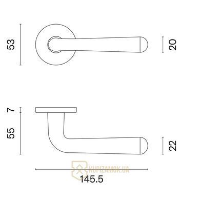 Дверная ручка APRILE Irga R 7S AT