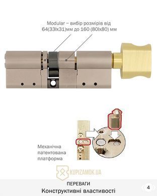 Дверной цилиндр Mul-t-lock Interactive+ 100mm (50ix50T) Никель-сатин (ключ-тумблер) CLIQ TO_SBM