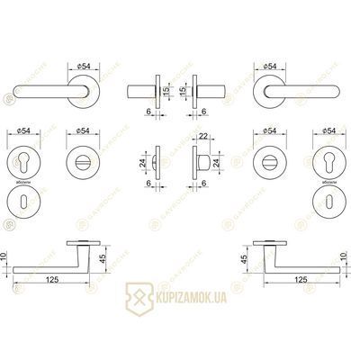 Ручки дверные GAVROCHE THALLIUM Z33 MSCB Итальянский сатин