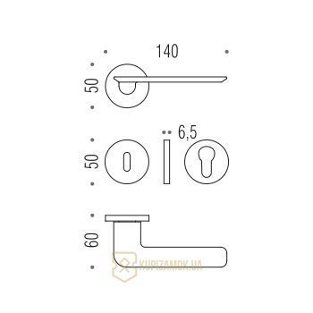 Дверная ручка Colombo Desing Slim FF 11 Хром