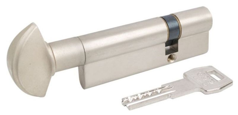 Дверний циліндр AGB Scudo 5000 PS 40мм (20x20) Матовий хром (ключ-тумблер)