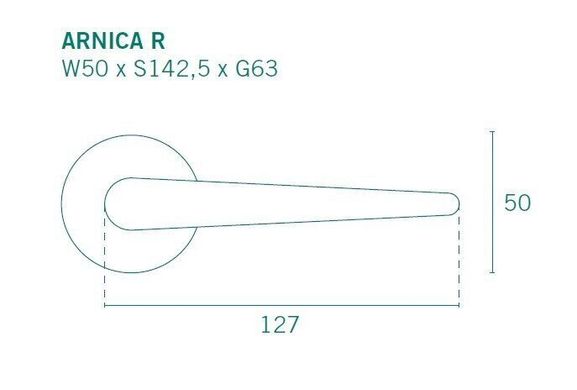 Ручки дверні APRILE ARNICA R C01 7S хром полірований