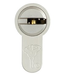 Дверной цилиндр Mul-t-lock 7x7 HALF_K 40.5mm (31x9.5) Никель-сатин (односторонний-ключ) CAM180