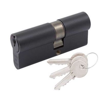 Дверной цилиндр AGB Мод 600 / 60мм, ключ - ключ, 30 / 30, черный матовый