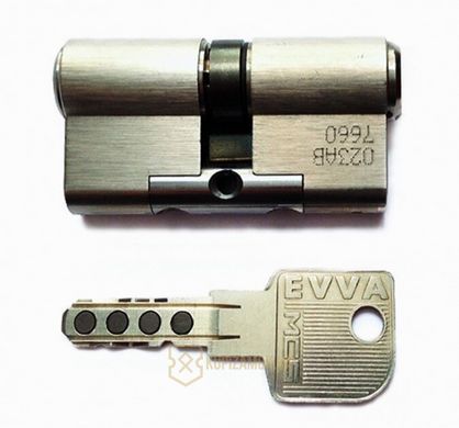 Дверной цилиндр EVVA MCS DZ 62 мм (31/31) NI никель