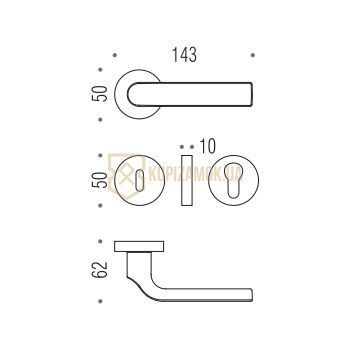 Дверна ручка Colombo Desing Meta KG 11 Хром