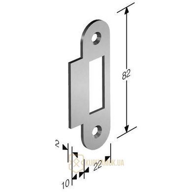 Ответная планка Hafele 82х22/10 мм старая бронза