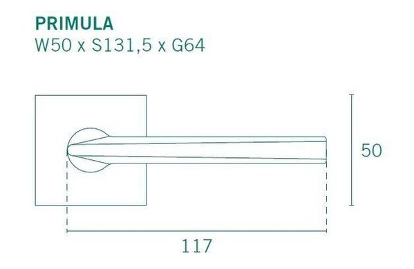 Ручки дверные APRILE PRIMULA Q 7S C01 хром полированный